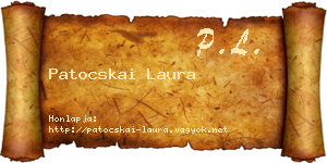 Patocskai Laura névjegykártya