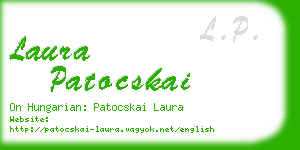 laura patocskai business card
